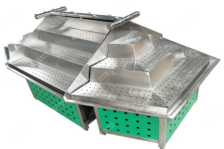 三层式钢盘生鲜货架案例展示