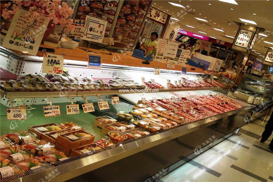超市生鲜货架摆放图片