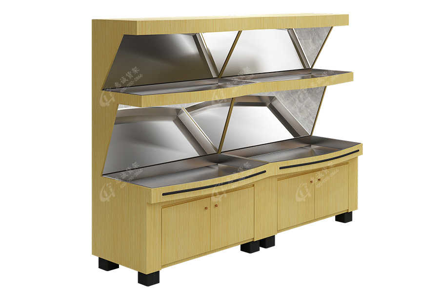 百果园双层不锈钢盘带镜子-BGY