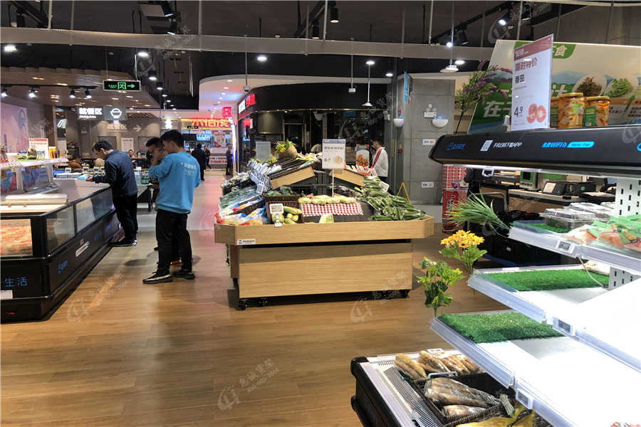 超市生鲜货架摆放图片