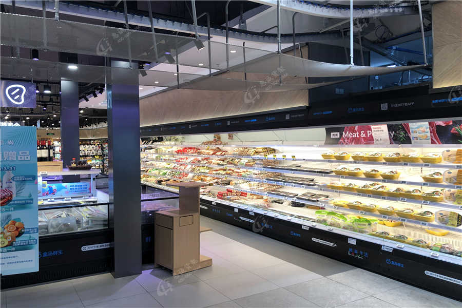 超市生鲜货架摆放图片