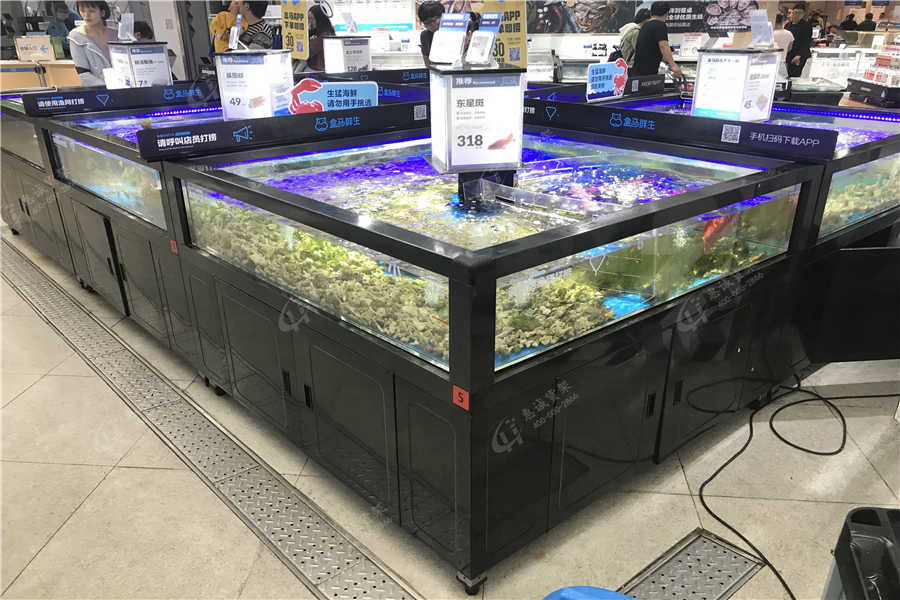 超市生鲜货架摆放图片