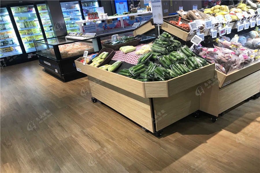 超市生鲜货架摆放图片