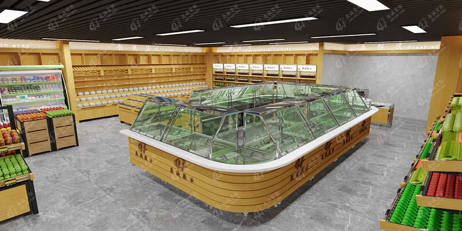 超市熟食柜效果图1