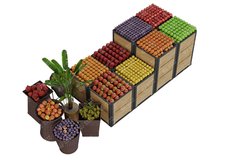 水果店钢木水果架图片2