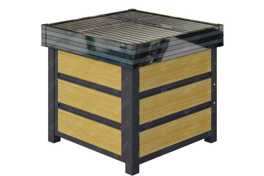 全钢超市堆头-不锈钢滤水款