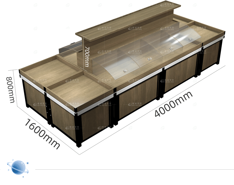 超市散装带盖货架1-3