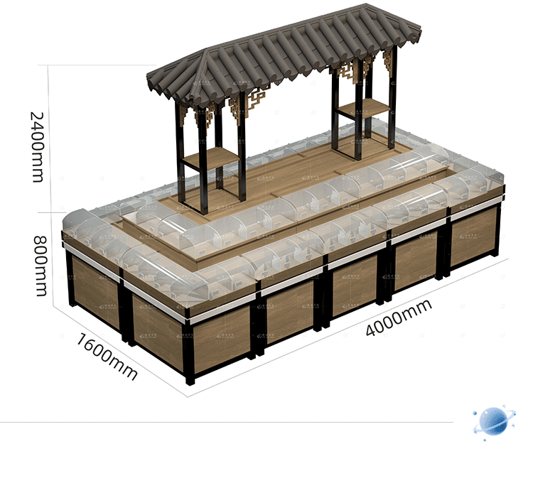 超市散装带盖货架1-4