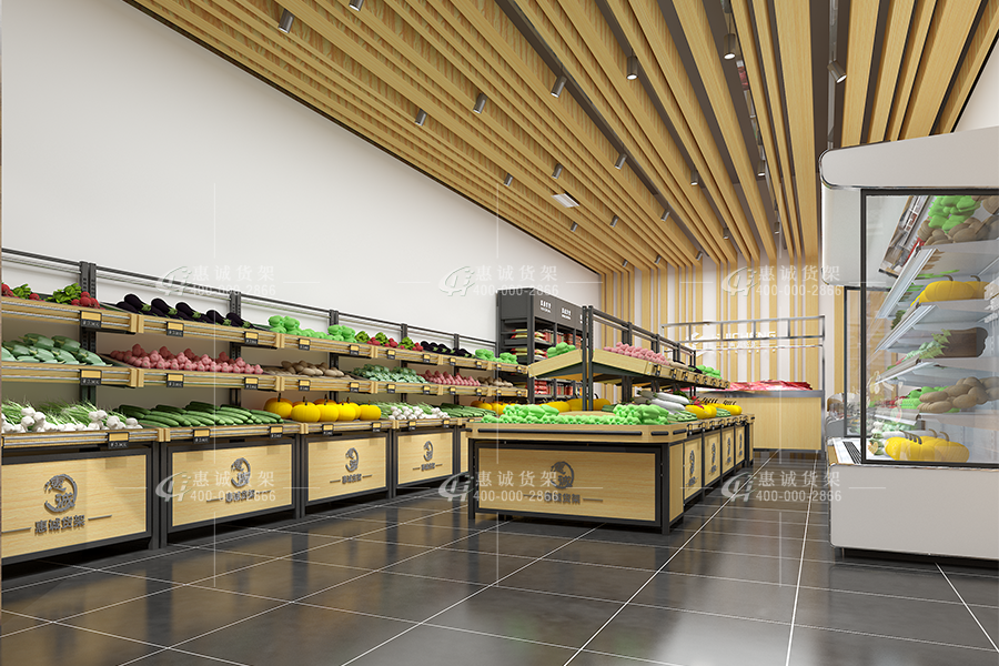 社区生鲜超市货架图片1-2