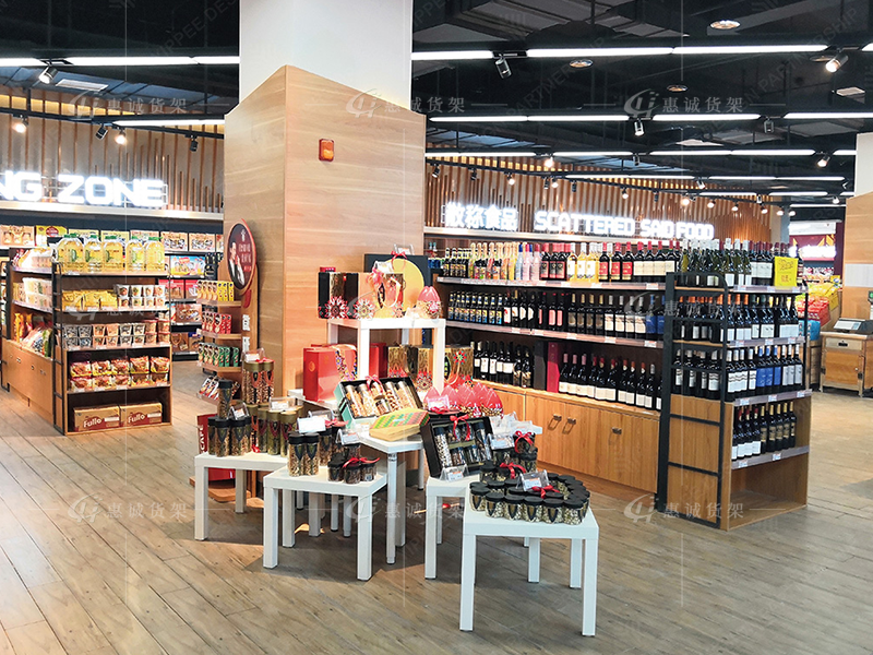 广州康乐福超市红酒架