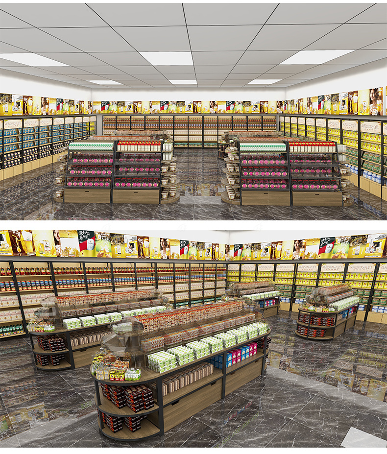 精品钢木零食货柜图片1-8