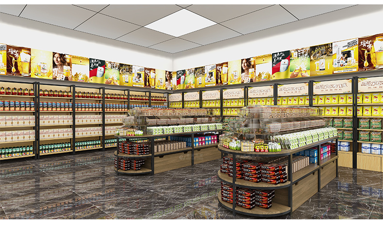 精品钢木零食货柜图片1-10