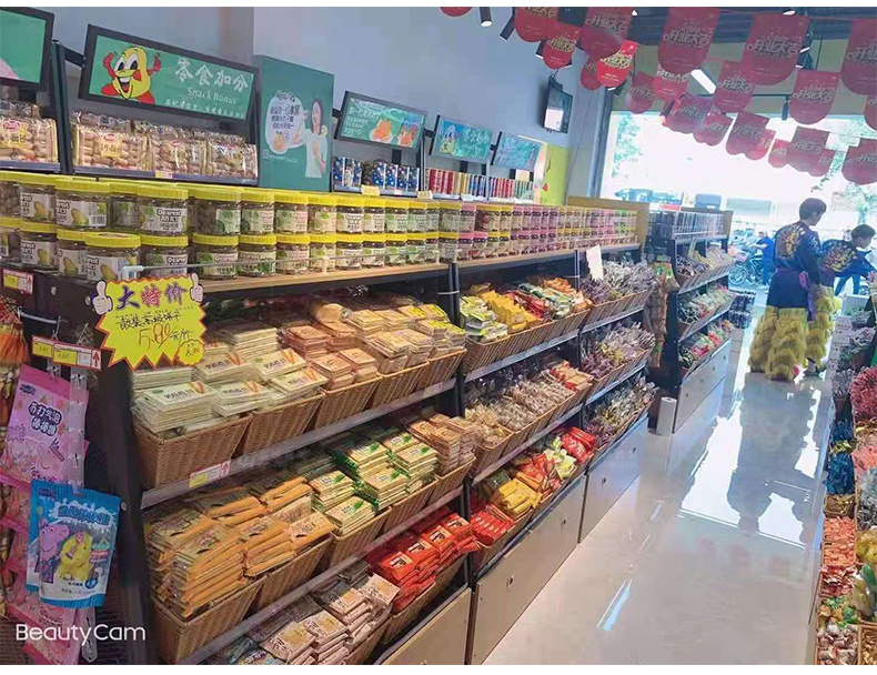 精品钢木零食货柜图片1-15