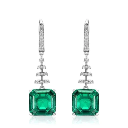 925 Silver Glass Earrings - Model ZHF-BLT01