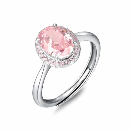 Open Cubic Zirconia Ring in 925 Silver - Model ZHFR0537F